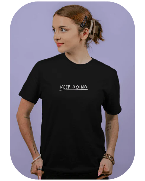 Oversize 100 Reasons To Stay Alive T-Shirt (Keep Going) Eloria 